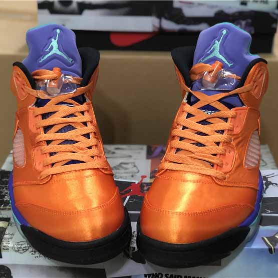 Air Jordan 5 Retro Orange Purple Green - PerfectKickZ