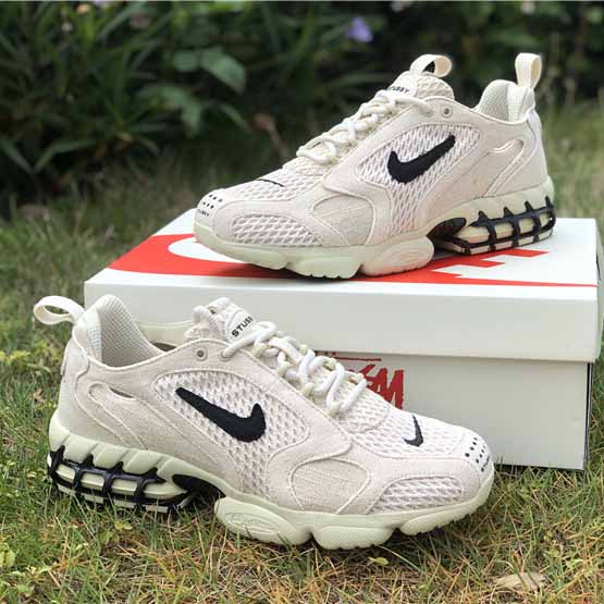 Stussy X Nike Air Zoom Spiridon Caged "Fossil" - PerfectKickZ