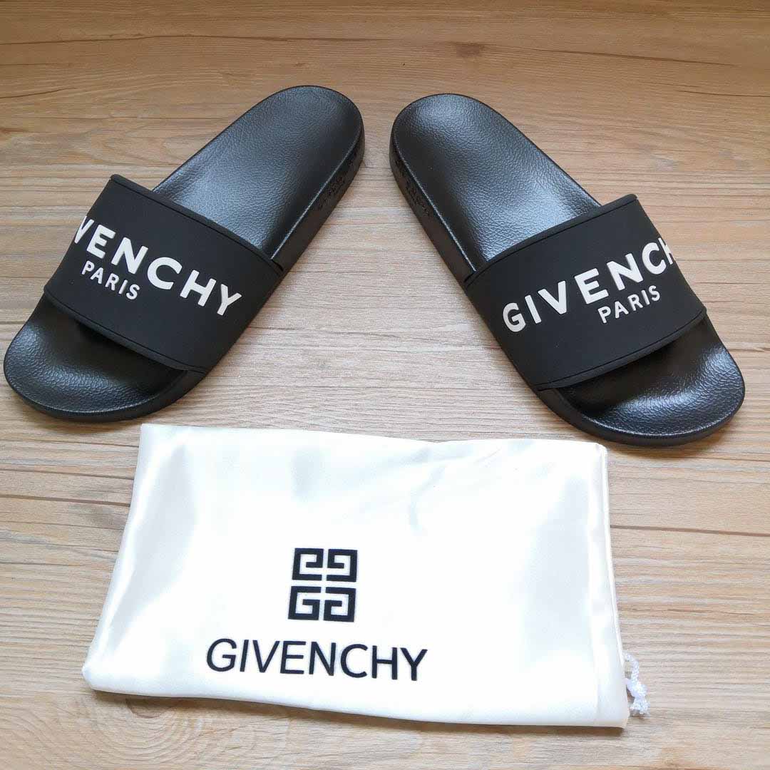 Givenchy Logo-Print Rubber Slides Sandals - PerfectKickZ