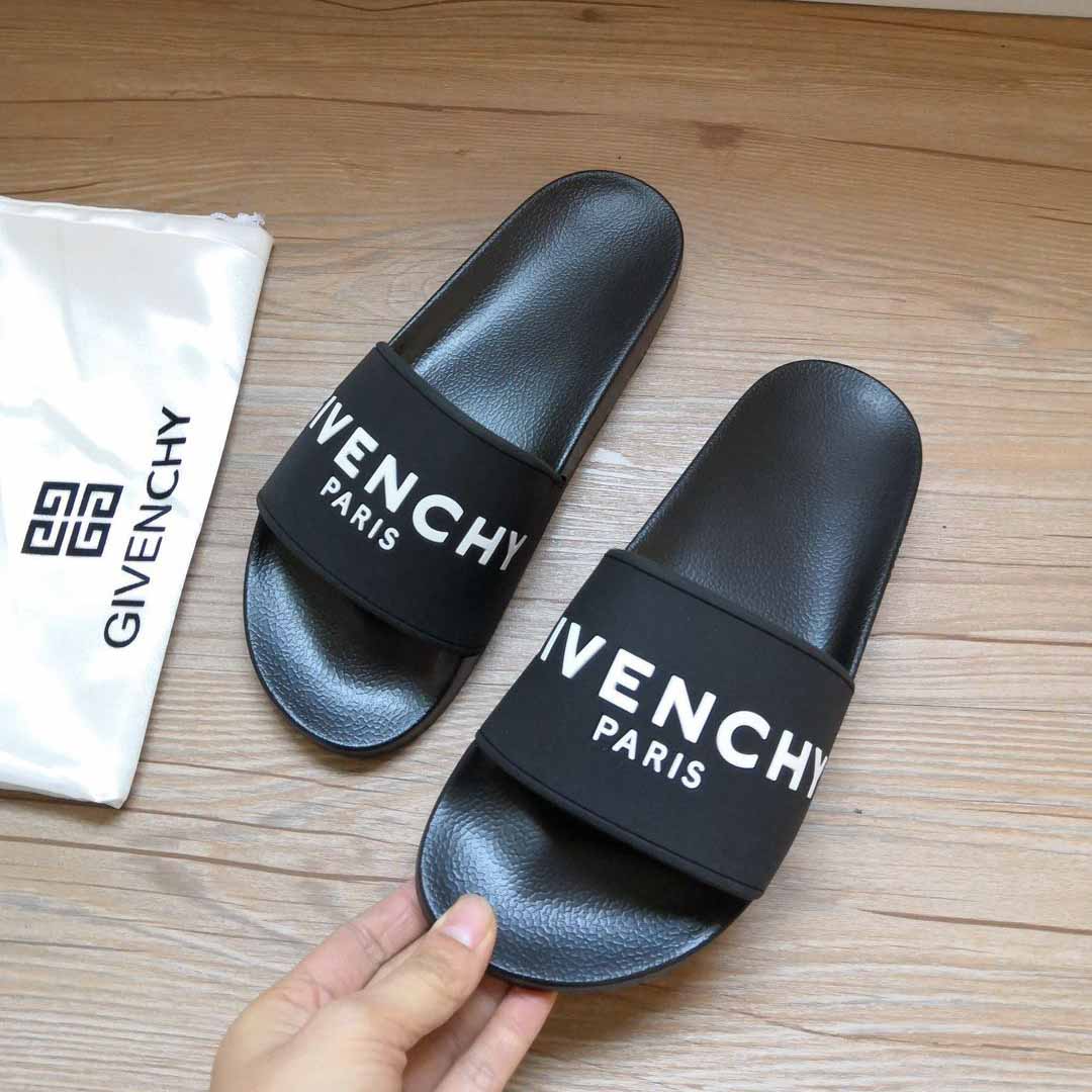 Givenchy Logo-Print Rubber Slides Sandals - PerfectKickZ