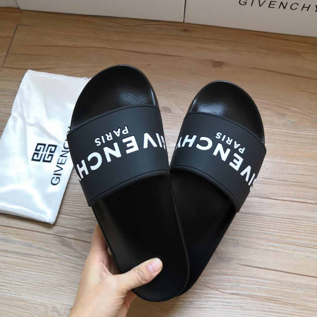 Givenchy Logo-Print Rubber Slides Sandals - 