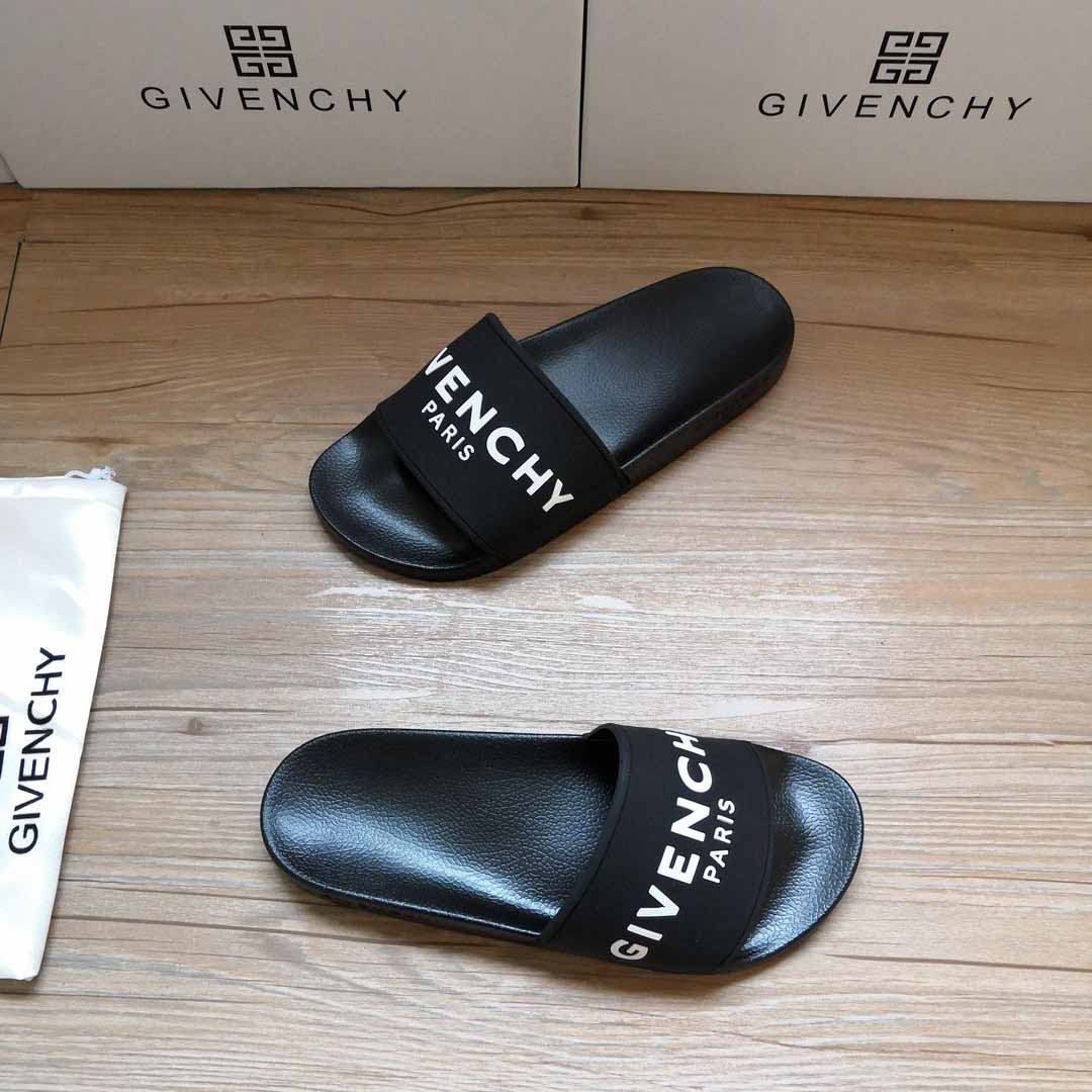 Givenchy Logo-Print Rubber Slides Sandals - 