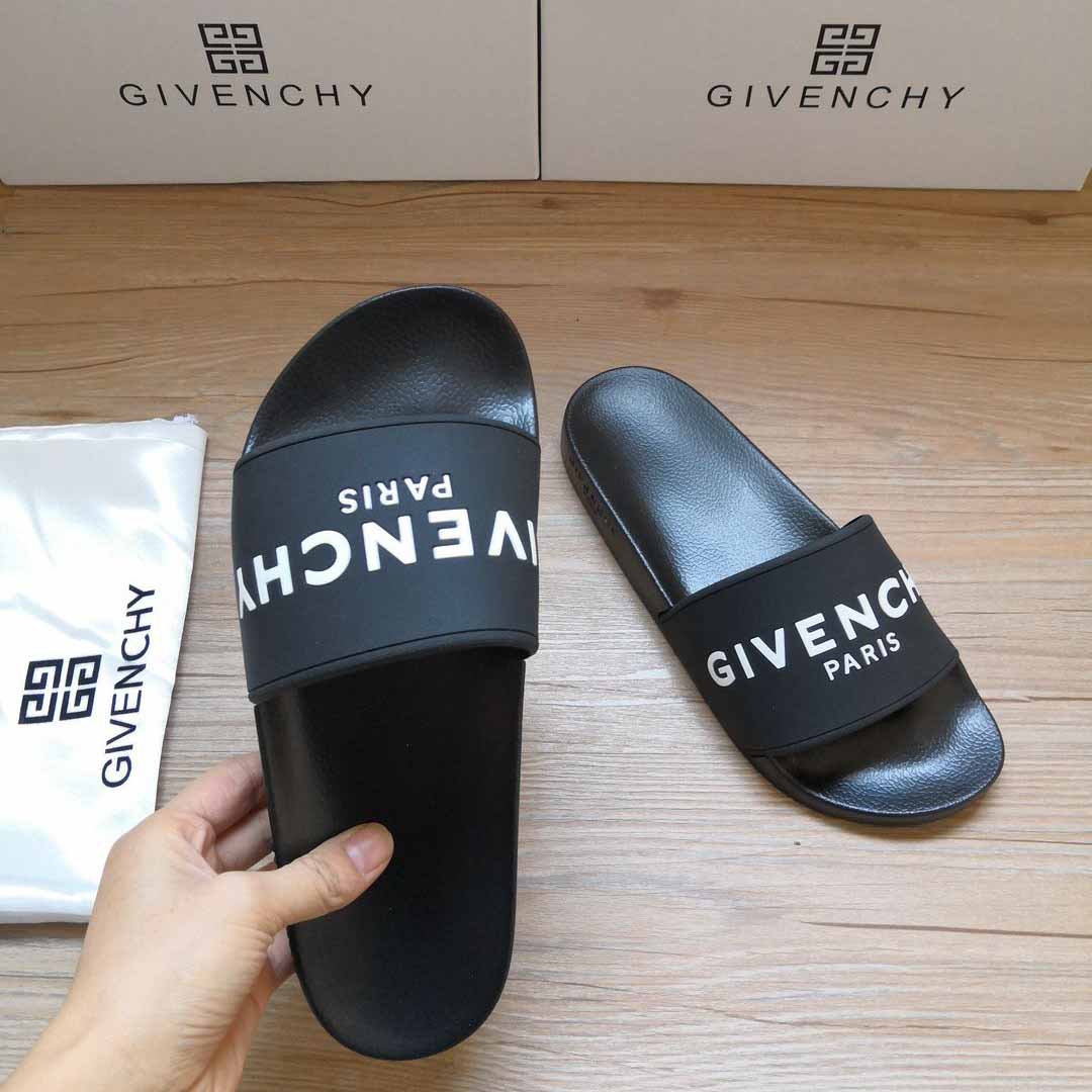 Givenchy Logo-Print Rubber Slides Sandals - 