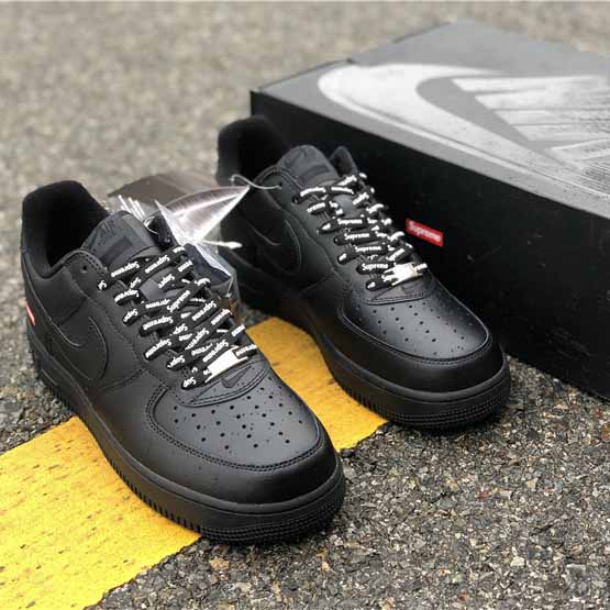 Nike X Supreme Air Force 1 Black - PerfectKickZ