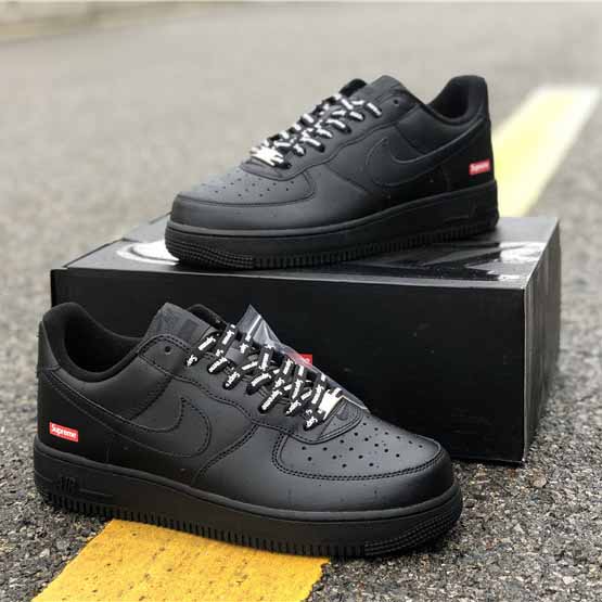 Nike X Supreme Air Force 1 Black - PerfectKickZ