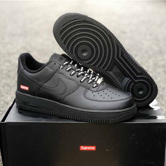 Nike X Supreme Air Force 1 Black - PerfectKickZ
