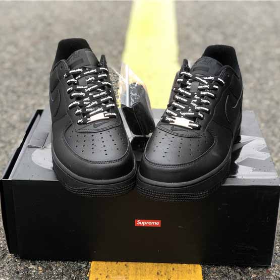 Nike X Supreme Air Force 1 Black - PerfectKickZ