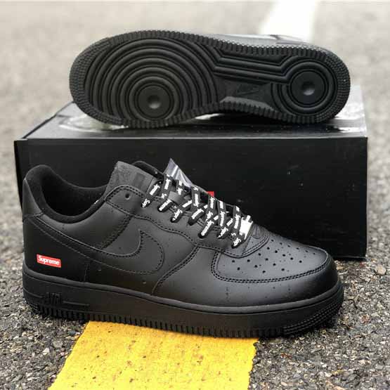 Nike X Supreme Air Force 1 Black - PerfectKickZ
