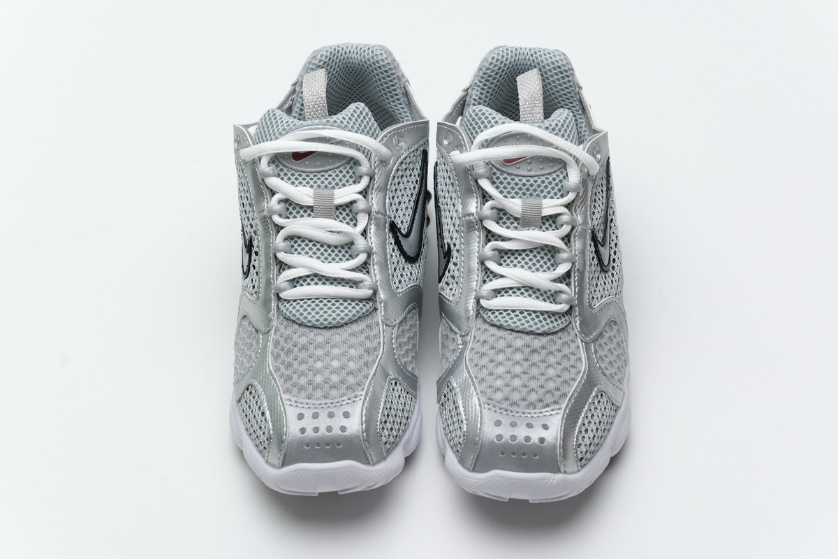 Stussy X Nike Air Zoom Spiridon Caged 2 Metallic Silver - PerfectKickZ