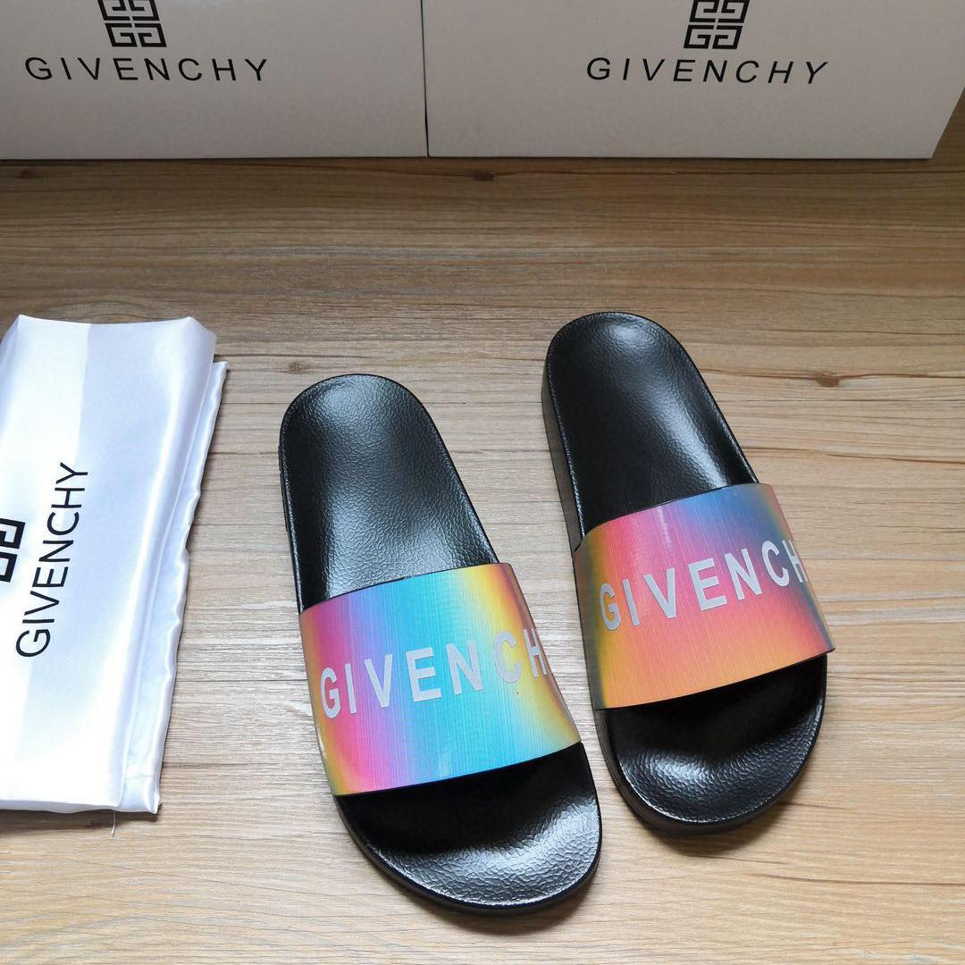 Logo-Print Rubber Slides Sandals - PerfectKickZ