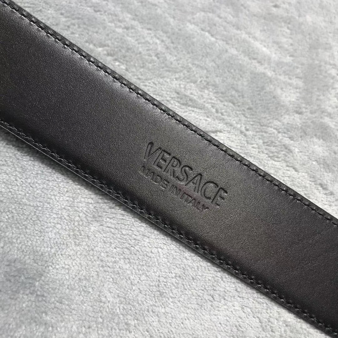 Versace Medusa Head Leather Belt - PerfectKickZ
