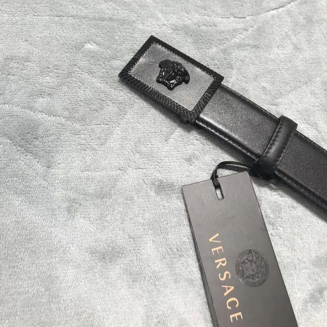 Versace Medusa Head Leather Belt - PerfectKickZ