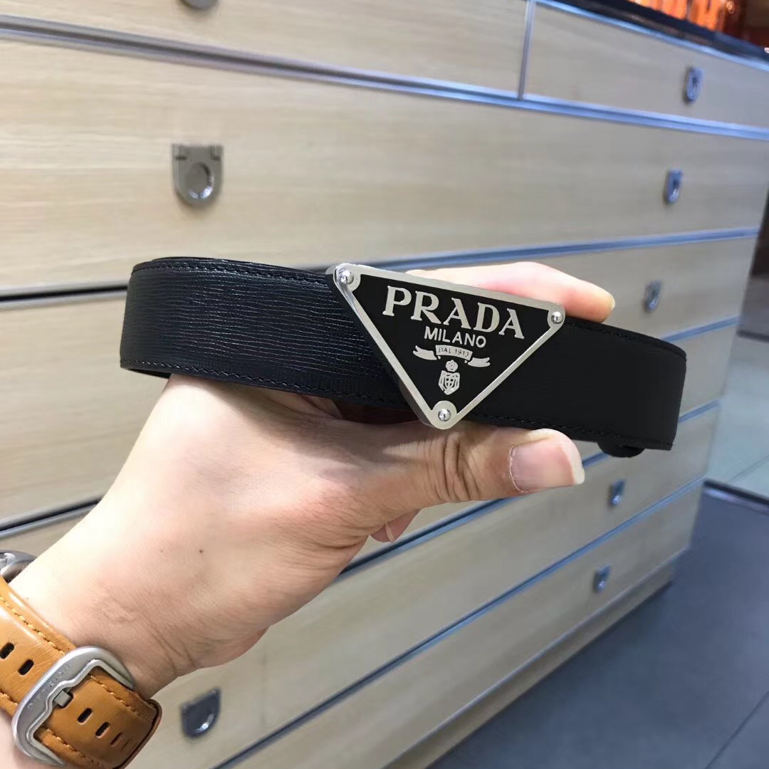 Prada Leather Belt - PerfectKickZ