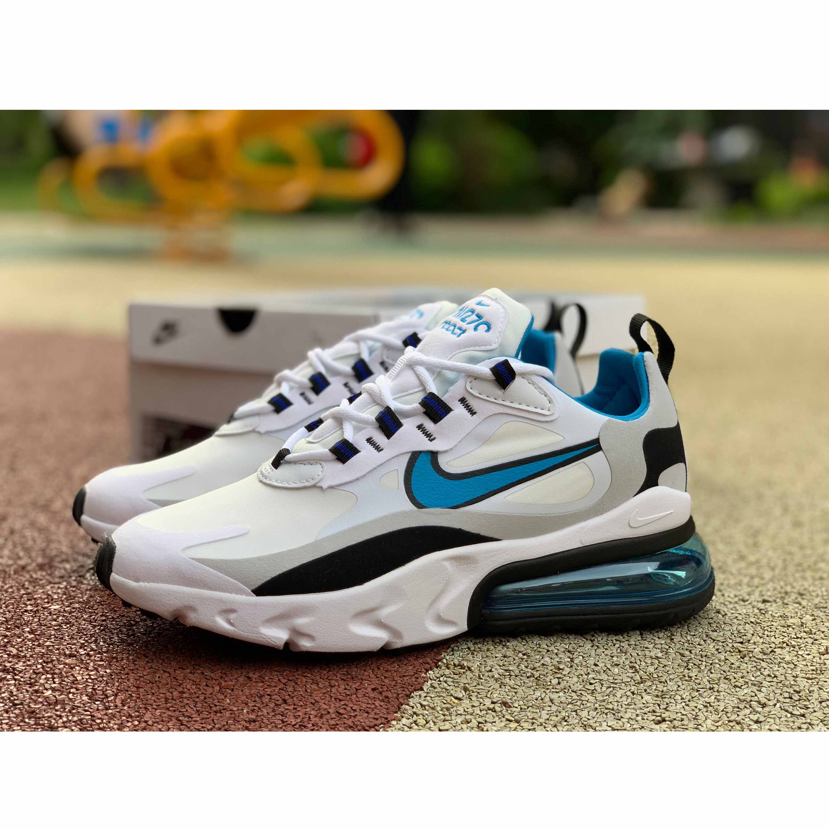 Nike Air Max 270 React HIghlighted In Sky Blue - PerfectKickZ