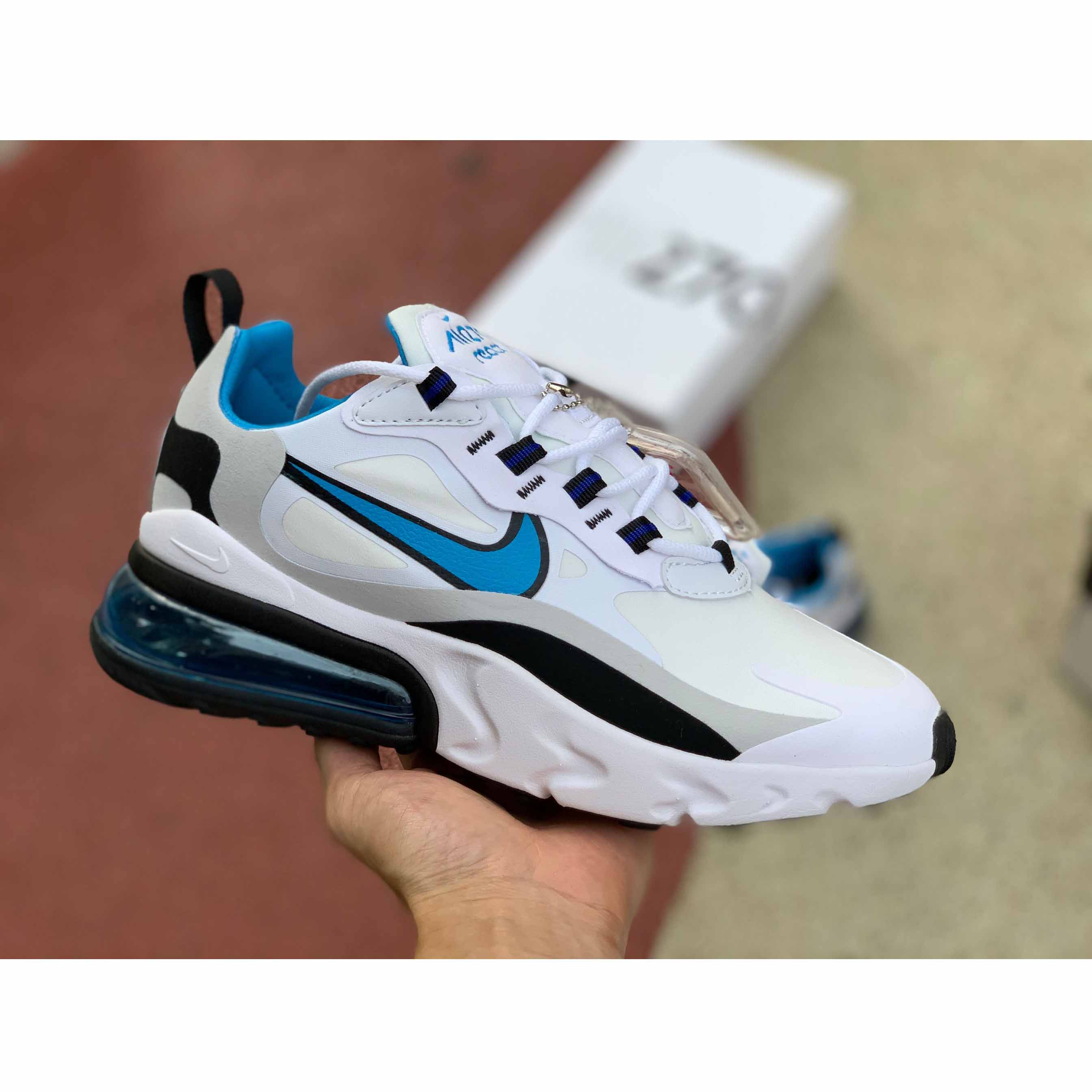Nike Air Max 270 React HIghlighted In Sky Blue - PerfectKickZ