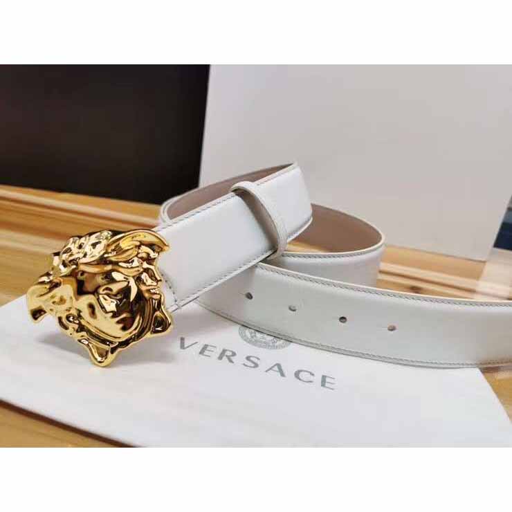 Versace Medusa Head Leather Belt - PerfectKickZ