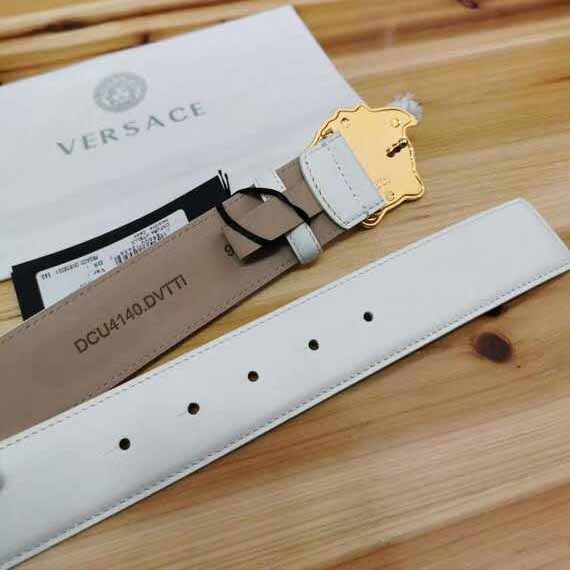 Versace Medusa Head Leather Belt - PerfectKickZ