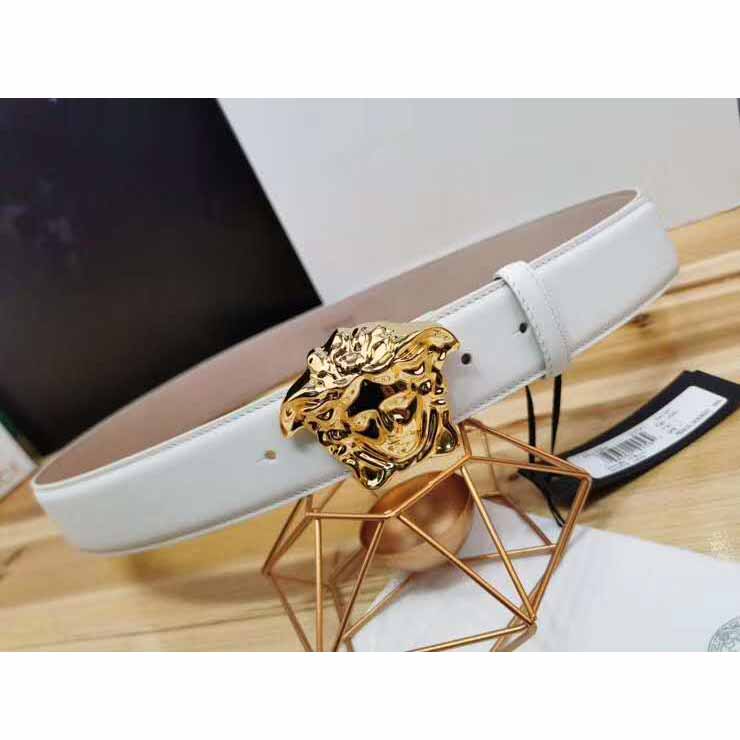 Versace Medusa Head Leather Belt - PerfectKickZ