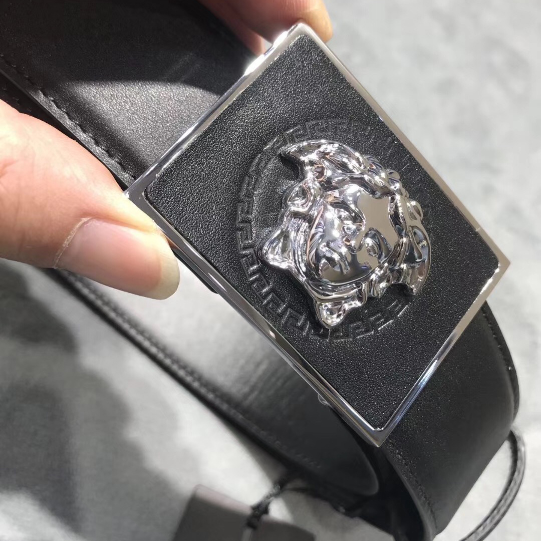 Versace Medusa Head Leather Belt - PerfectKickZ