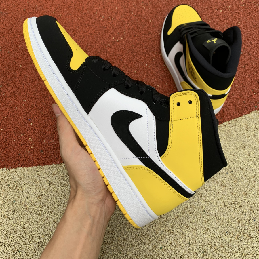 Jordan 1 Mid Yellow Toe Footasylum  - PerfectKickZ