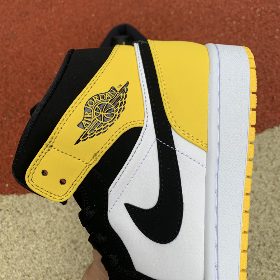 Jordan 1 Mid Yellow Toe Footasylum  - 