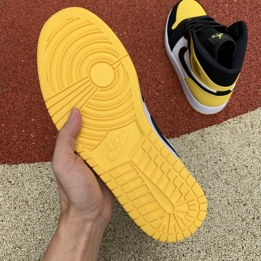 Jordan 1 Mid Yellow Toe Footasylum  - 