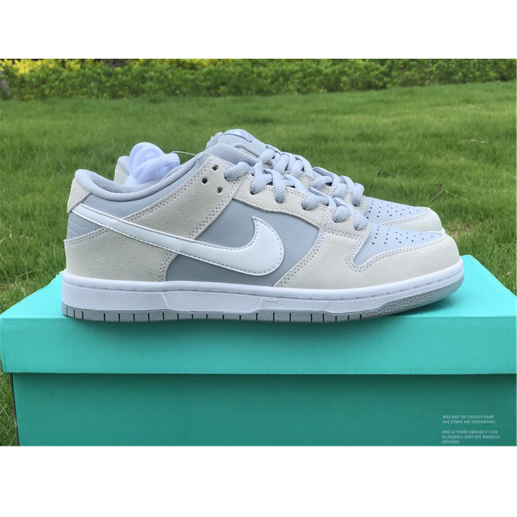 Nike Sb Dunk Low Trd White Summit Wolf Grey AR0778-110 - PerfectKickZ