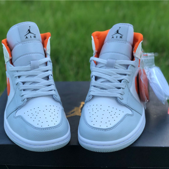 Jordan AJ1 Mid Starfish Orange Platinum CW7591-100 - PerfectKickZ