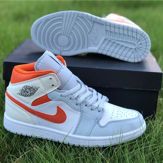 Jordan AJ1 Mid Starfish Orange Platinum CW7591-100 - PerfectKickZ