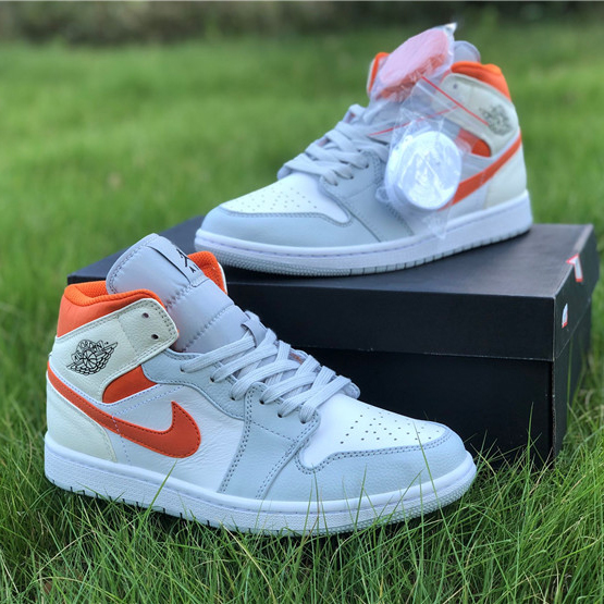 Jordan AJ1 Mid Starfish Orange Platinum CW7591-100 - PerfectKickZ