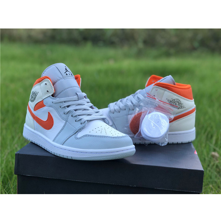 Jordan AJ1 Mid Starfish Orange Platinum CW7591-100 - PerfectKickZ