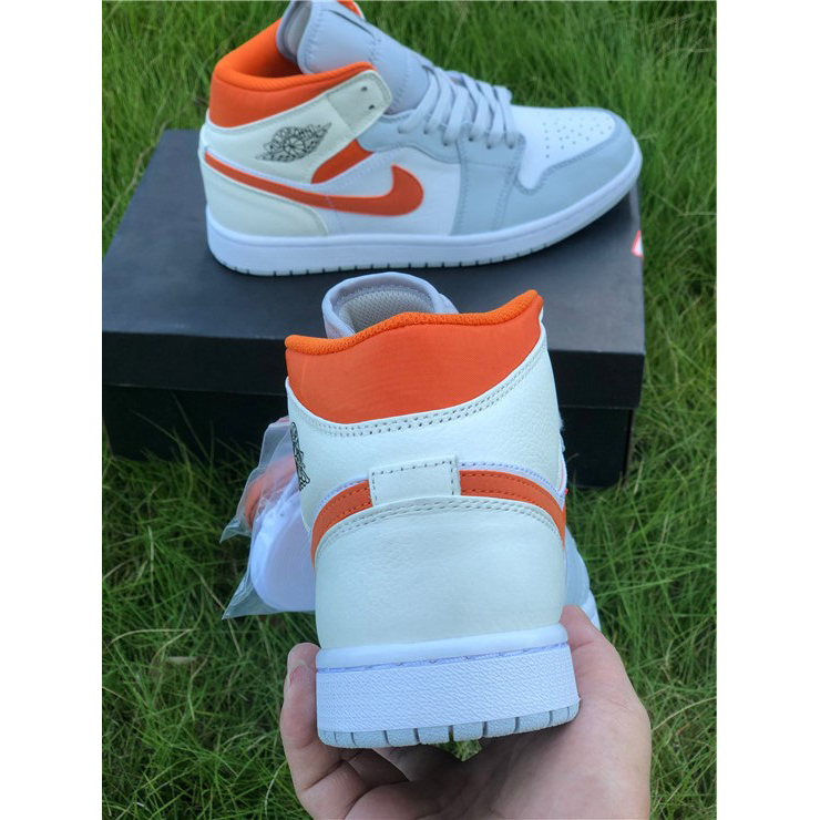 Jordan AJ1 Mid Starfish Orange Platinum CW7591-100 - PerfectKickZ