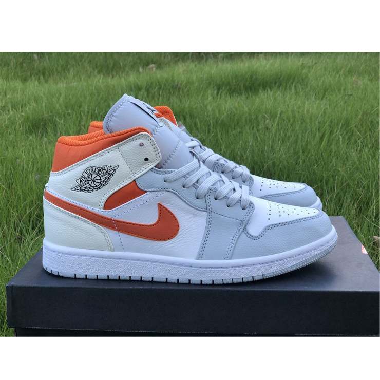 Jordan AJ1 Mid Starfish Orange Platinum CW7591-100 - PerfectKickZ