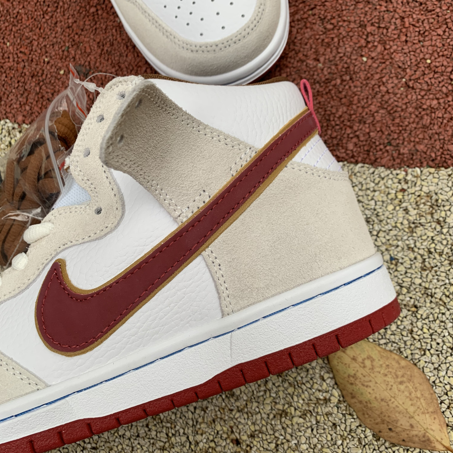 Nike SB Dunk High Sail Team Crimson CV9499-100 - PerfectKickZ