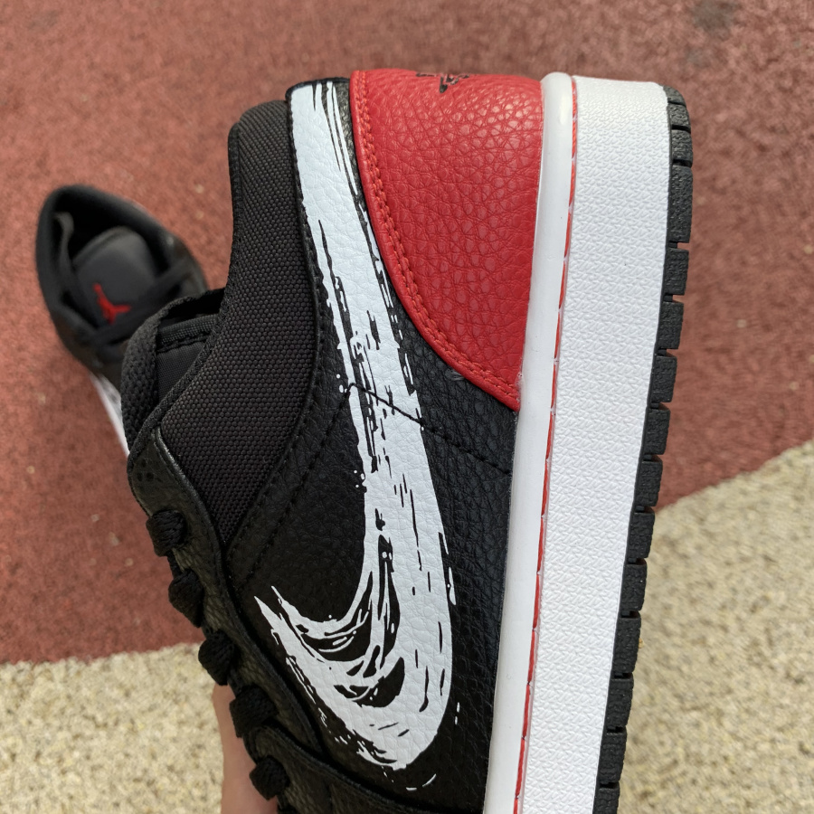 Jordan AJ1 Low Brushstroke DA4659-001 - PerfectKickZ