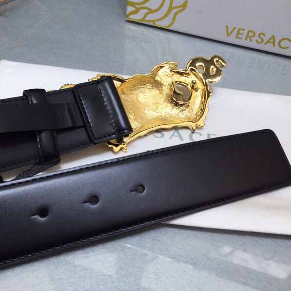 Versace Medusa Head Leather Belt - PerfectKickZ