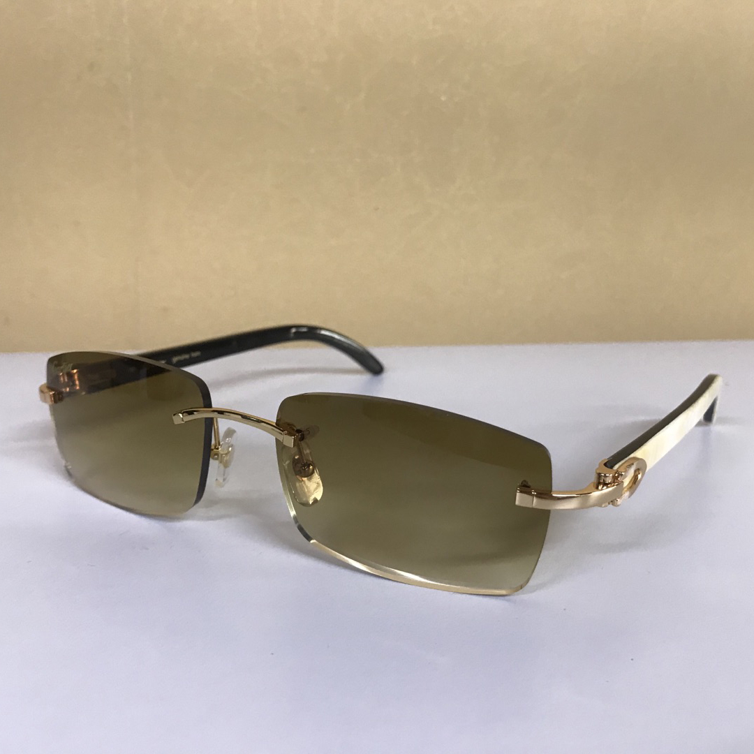 Cariter 3524012 White  Buffalo Big  Lens Sunglasses In Brown - PerfectKickZ