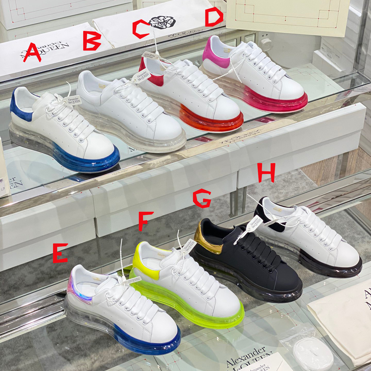 Alexander Mqueen Air Platform Leather Sneakers - PerfectKickZ