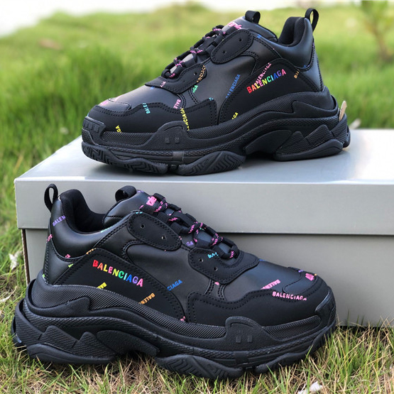 Balenciaga Allover Logo Triple S Sneaker - PerfectKickZ