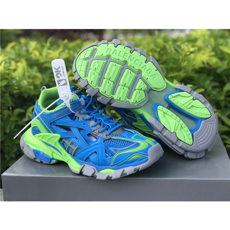 Balenciaga Blue & Green Track.2 Sneakers - PerfectKickZ
