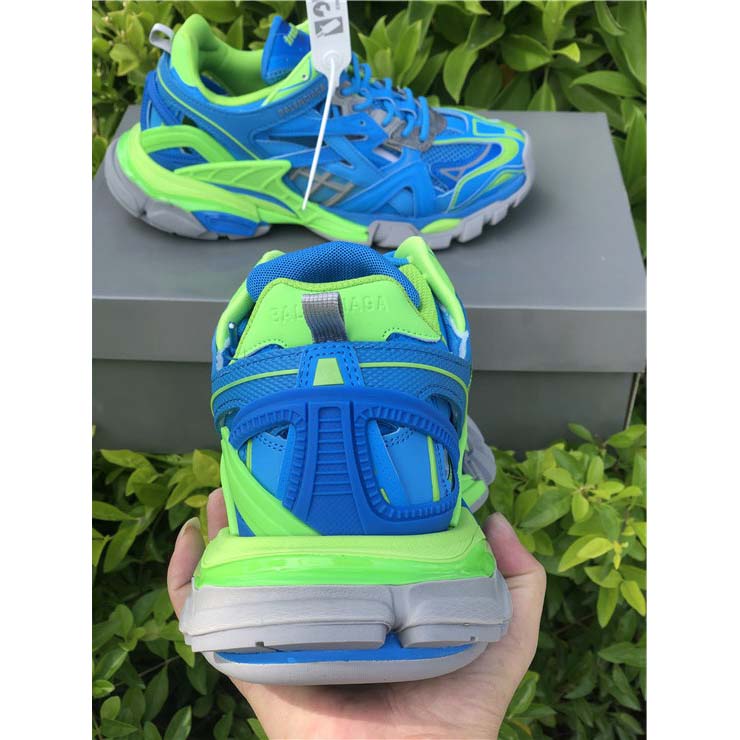 Balenciaga Blue & Green Track.2 Sneakers - PerfectKickZ