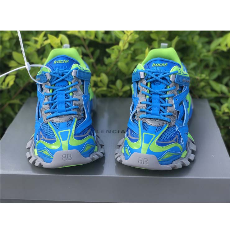 Balenciaga Blue & Green Track.2 Sneakers - PerfectKickZ