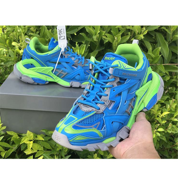 Balenciaga Blue & Green Track.2 Sneakers - PerfectKickZ