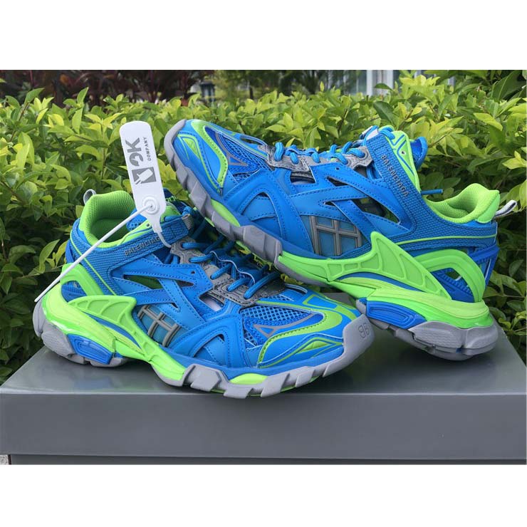 Balenciaga Blue & Green Track.2 Sneakers - PerfectKickZ
