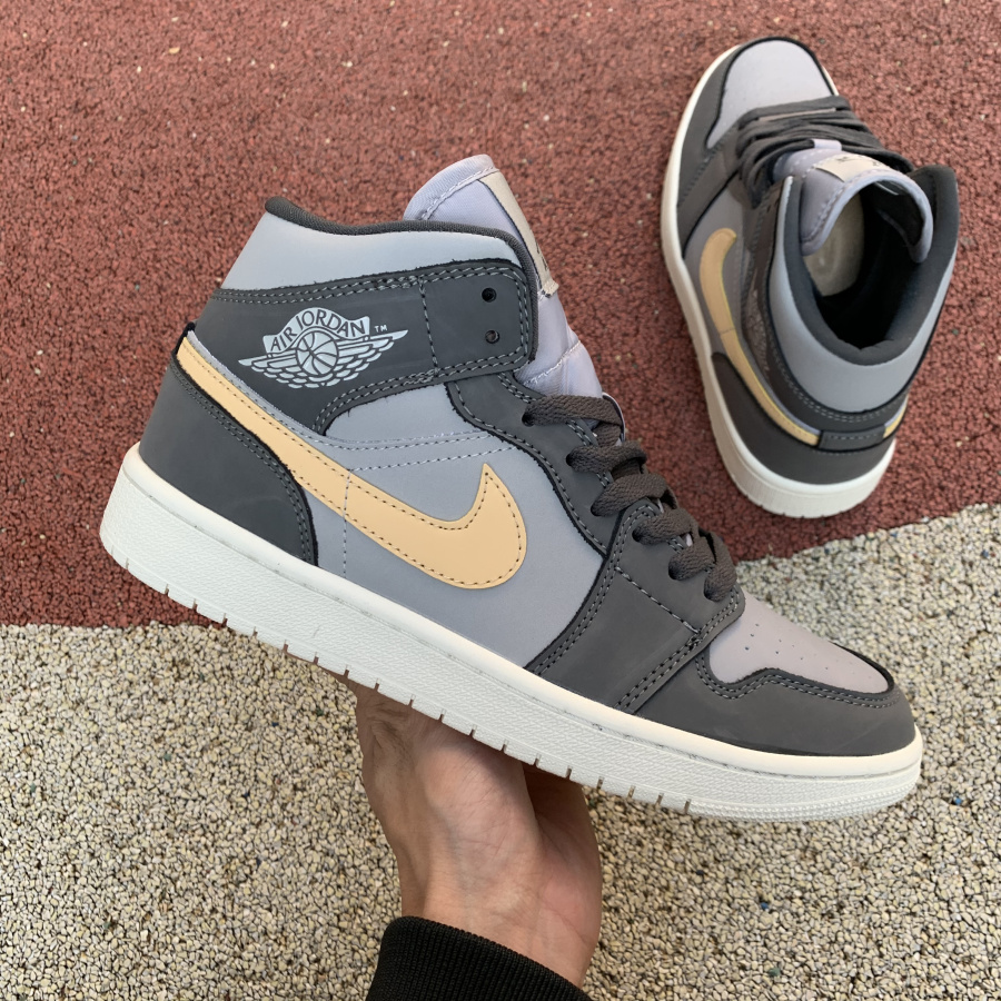 Jordan Air 1 Mid Iron Grey/White Onyx BQ6472 020 - PerfectKickZ