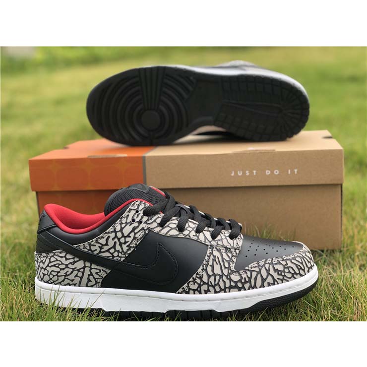 Nike Dunk SB Low Supreme Black Cement - PerfectKickZ