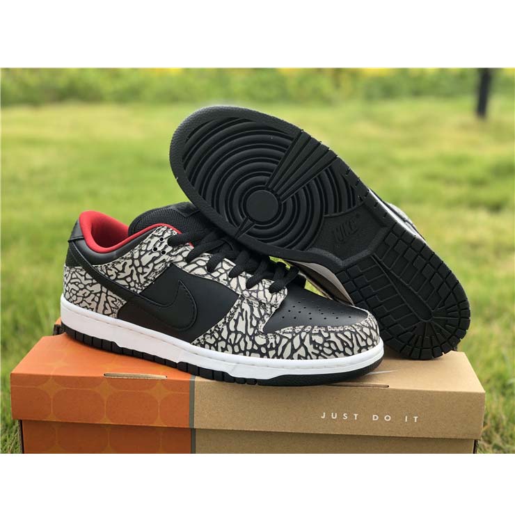 Nike Dunk SB Low Supreme Black Cement - PerfectKickZ