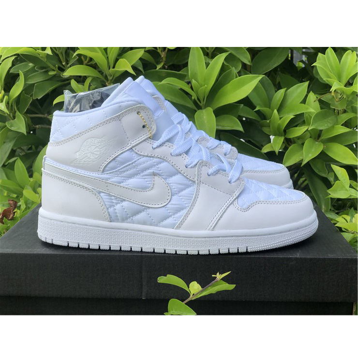 Jordan Air 1 Mid White Quilted DB6078-100 - PerfectKickZ