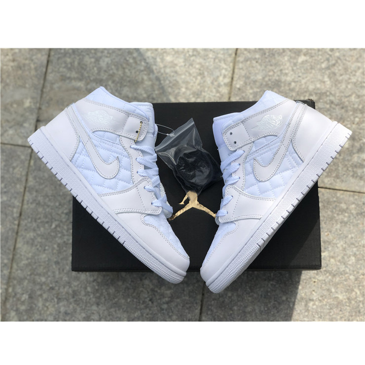Jordan Air 1 Mid White Quilted DB6078-100 - PerfectKickZ