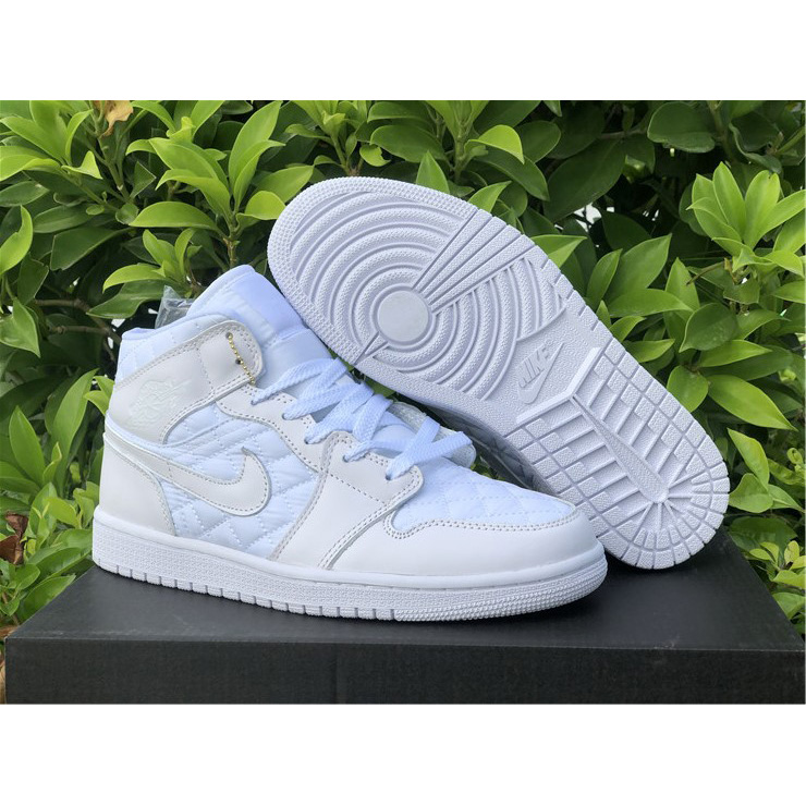 Jordan Air 1 Mid White Quilted DB6078-100 - PerfectKickZ